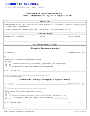 Déclaration des époux