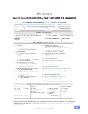 Hurricane Assessment and Referral Tool for Children and Adolescents