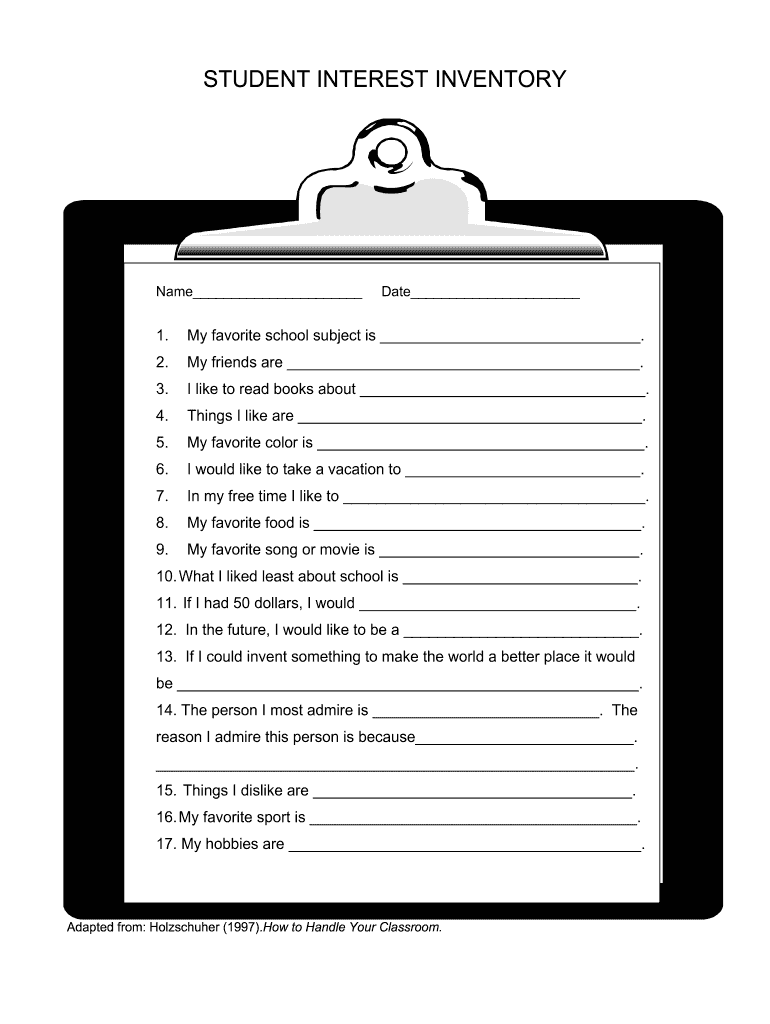 student inventory sheet Preview on Page 1