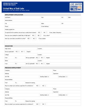 Employment Application Form