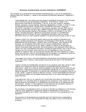 Employee Confidentiality and Non-Solicitation Agreement