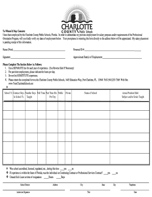 Employment Verification Form