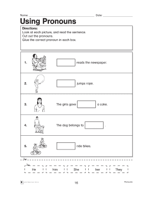 Pronouns Worksheet
