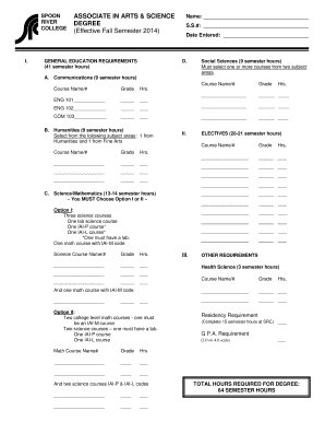 Associate in Arts and Science Degree Requirements