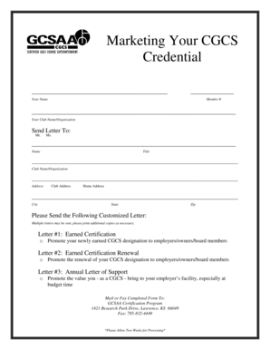 CGCS Certification Letter Request Form