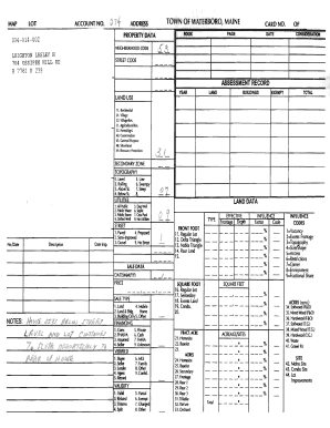 Maine Property Assessment Record