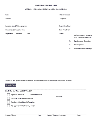 MASTER OF LIBERAL ARTS - Texas Christian University