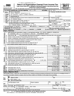 IRS Form 990 2011