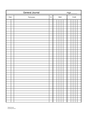 General Journal Template