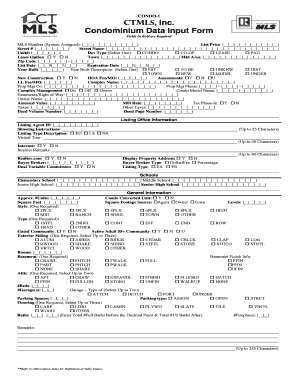 Condominium Data Input Form