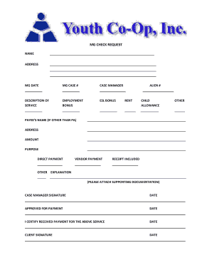 MG Check Request Form