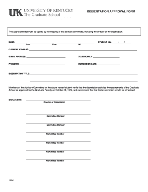Dissertation approval sheet