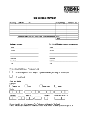 Publication Order Form