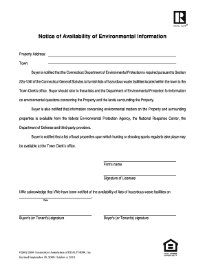 Notice of Environmental Information Availability