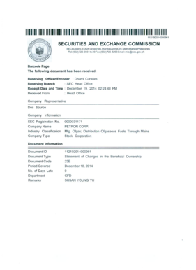 SEC Form 23-B Statement of Changes in Beneficial Ownership