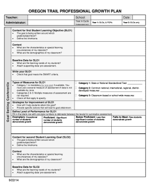 Oregon Trail Professional Growth Plan