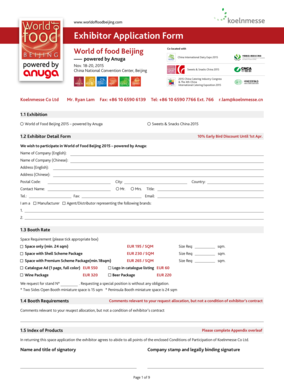 Wwwworldoffoodbeijingcom Exhibitor Application Form - koelnmesse