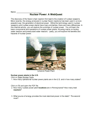 Nuclear Power WebQuest