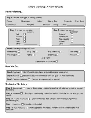 Writer's Workshop Planning Guide