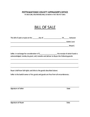 Kansas Bill of Sale