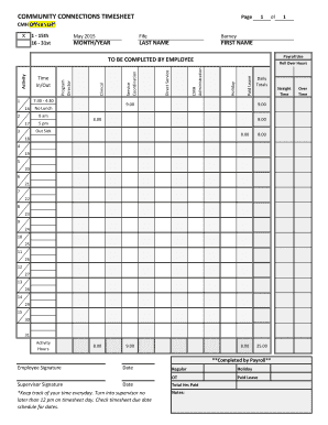 Community Connections Timesheet