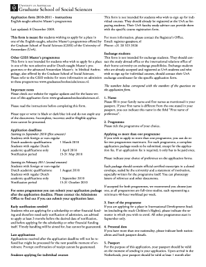University of Amsterdam Master's Application Form