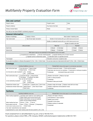 Multifamily Property Evaluation Form