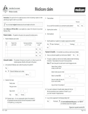Medicare Claim Form