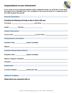 Congratulations on your achievement