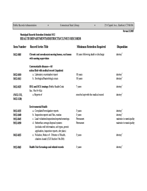 Municipal Records Retention Schedule M12