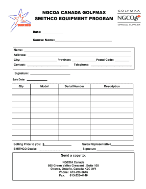 Smithco Factory Cash Rebate Form
