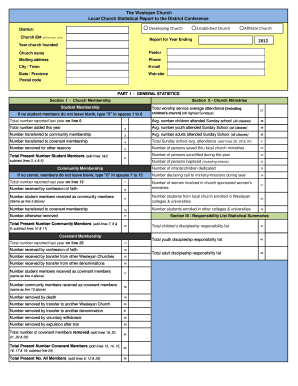 Wesleyan Church Statistical Report