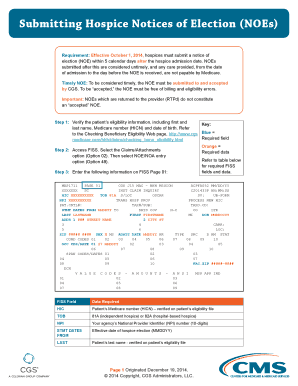 Hospice Notice of Election Form