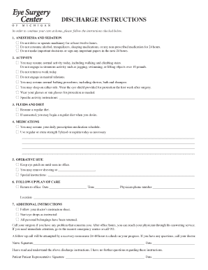 Post-Surgery Discharge Instructions