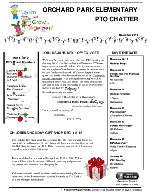 pto chatter fill online printable fillable blank middle school