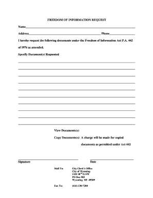 Freedom of Information Request Form