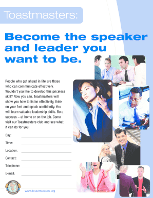 Toastmasters Club Membership Form