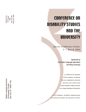 Conference on Disability Studies Brochure - ADFL - Modern bb - adfl mla