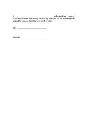 Taiwan Tourist Visa Agreement