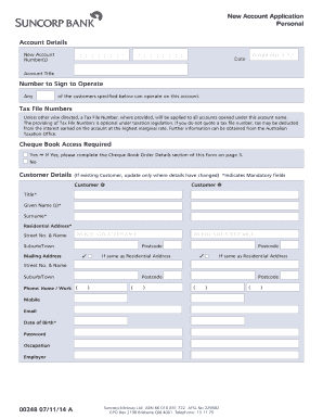 New Account Application Form