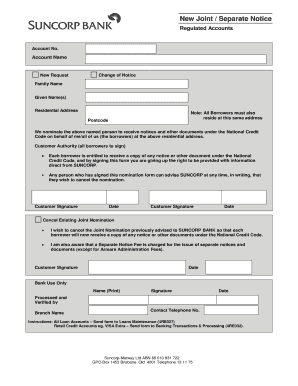 Joint Separate Notice Form