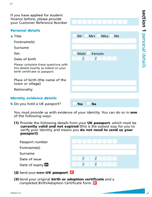 Disabled Students' Allowances Application Form