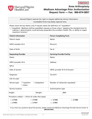 Medicare Advantage Prior Authorization Request Form