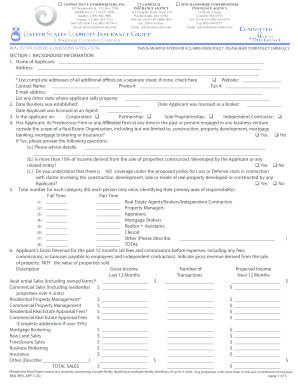 Real Estate Errors and Omissions Application