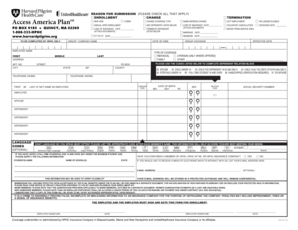 Harvard Pilgrim Health Care Enrollment Form