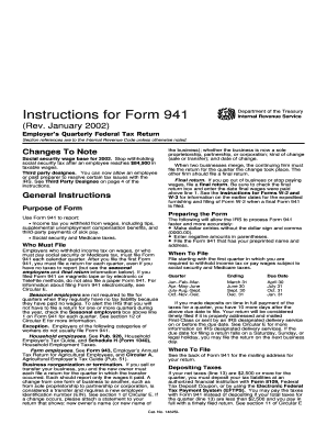 Form 941 Instructions