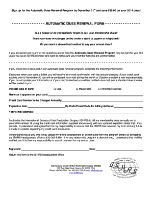 Automatic Dues Renewal Form
