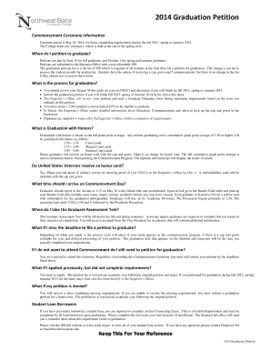 2014 Graduation Petition Form
