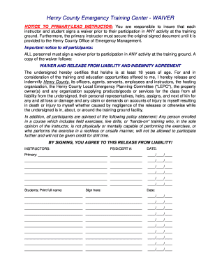 Henry County Emergency Training Center - WAIVER - henrycoema