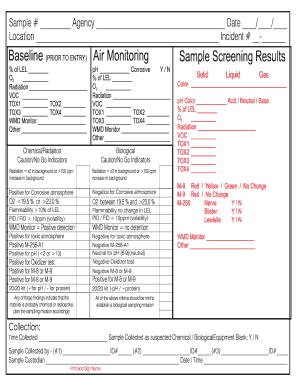 Hazardous Material Entry Screening Form